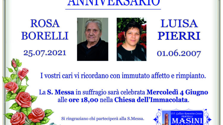 ANNIVERSARIO PIERRI-BORELLI