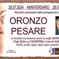 ANNIVERSARIO ORONZO PESARE