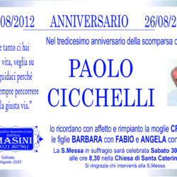 ANNIVERSARIO CICCHELLI PAOLO