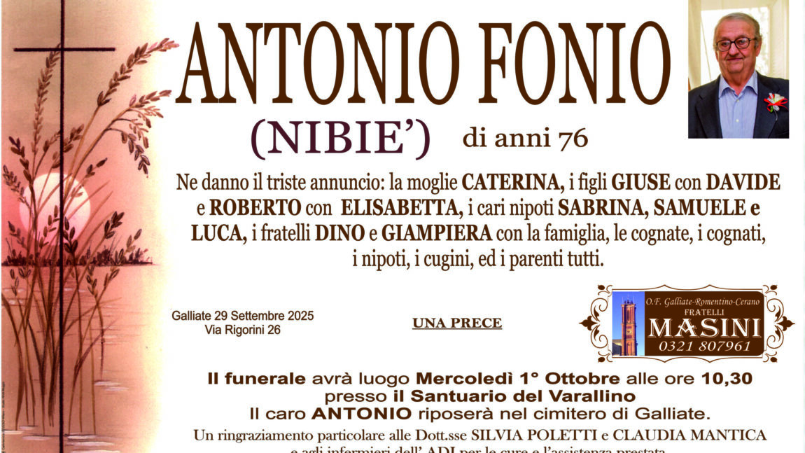 FONIO ANTONIO NIBIE’
