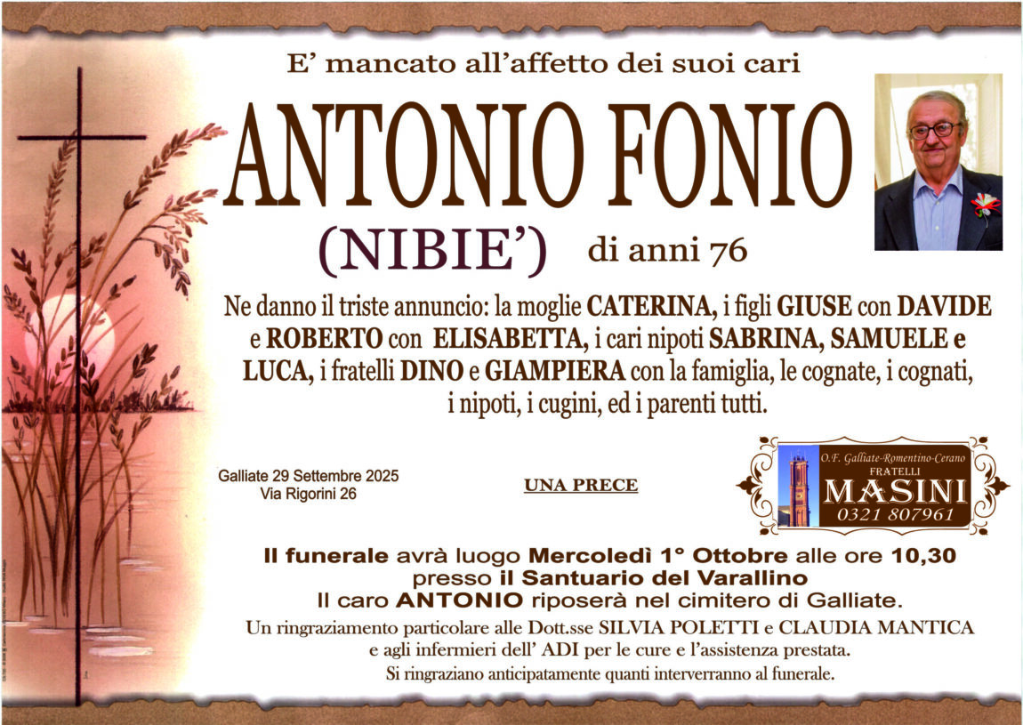 FONIO ANTONIO NIBIE’