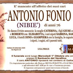 FONIO ANTONIO NIBIE’