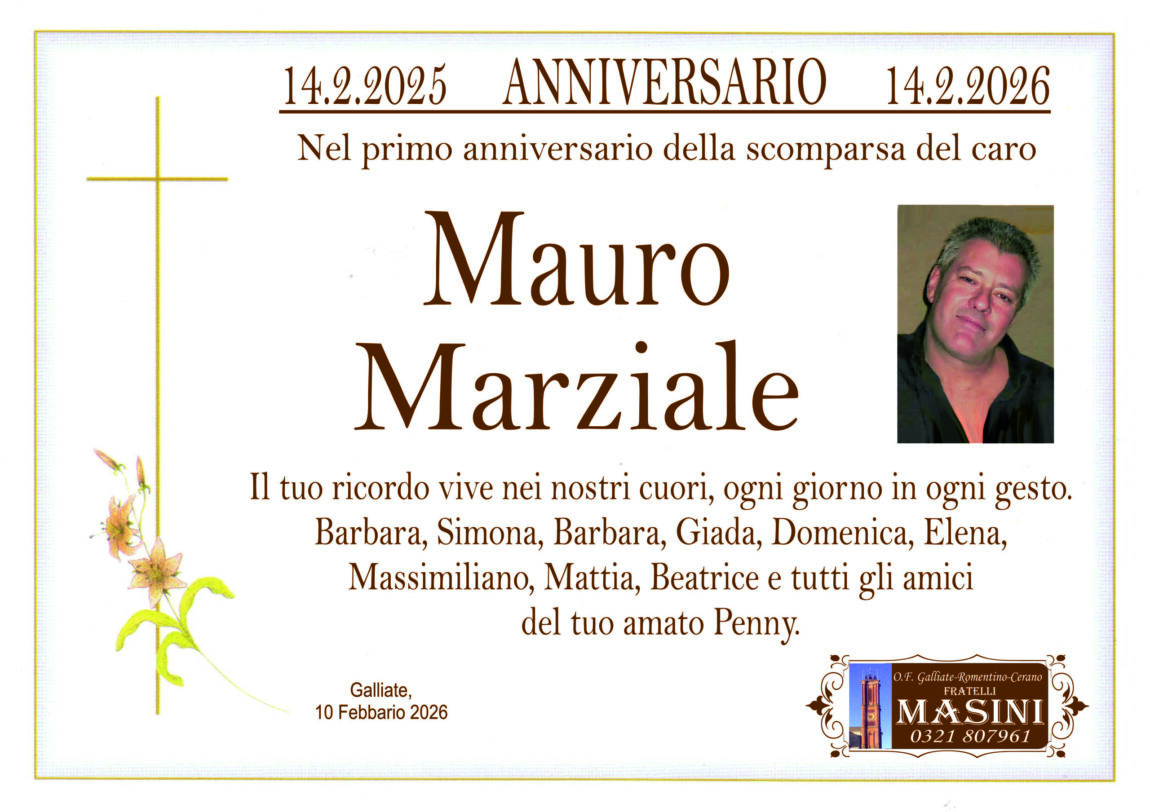 ANNIVERSARIO MAURO MARZIALE