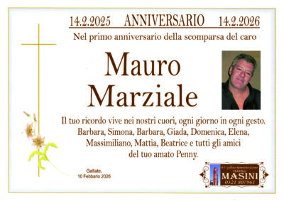 ANNIVERSARIO MAURO MARZIALE